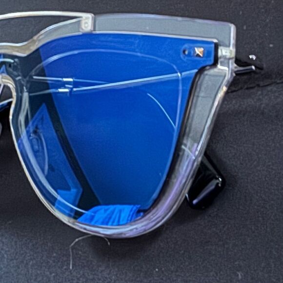 Valentino Sunglasses crystal and silver sunglasses w Blue lenses - Picture 12 of 12